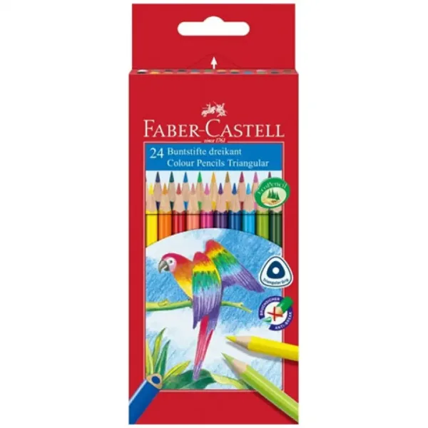 Faber-Castell: Set de creioane colorate de 24 de bucăți imaginea 1