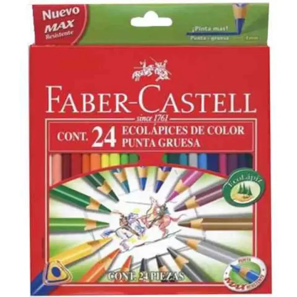 Faber-Castell: ECO triunghiular creion colorat 24buc. imaginea 1