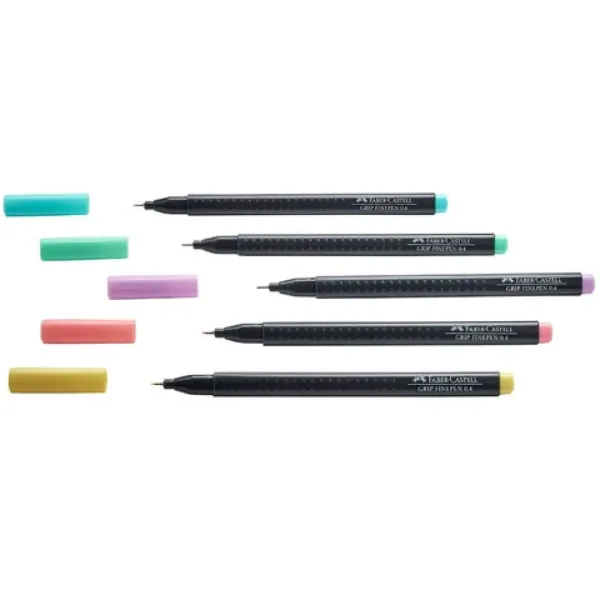 Faber-Castell: Grip 0,4mm pastel marker subțire set 5 bucăți imaginea 2