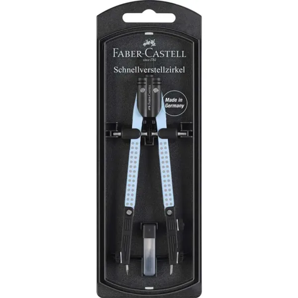 Faber-Castell: GRIP set de compas cu ajustare rapidă de culoare albastru cer imaginea 1