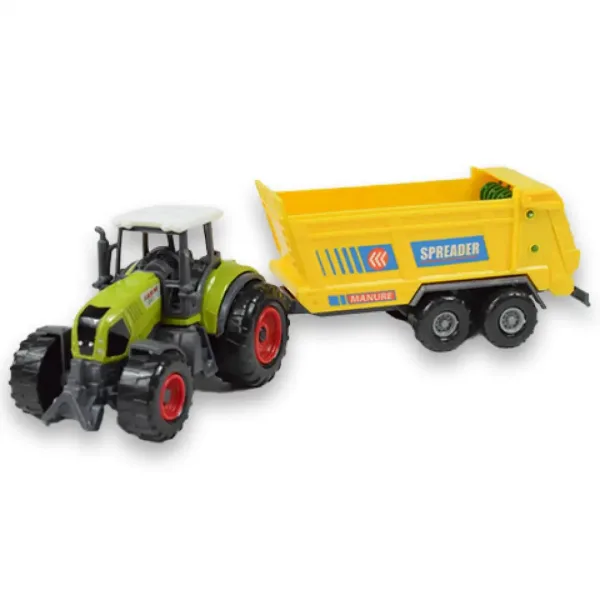 Farm Set: Tractor agricol cu ​​remorcă în patru versiuni 22cm imaginea 8