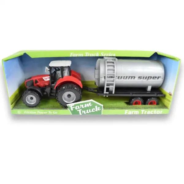 Farm Truck Series: Tractor cu rezervor de apă roșu sau verde 46cm imaginea 7