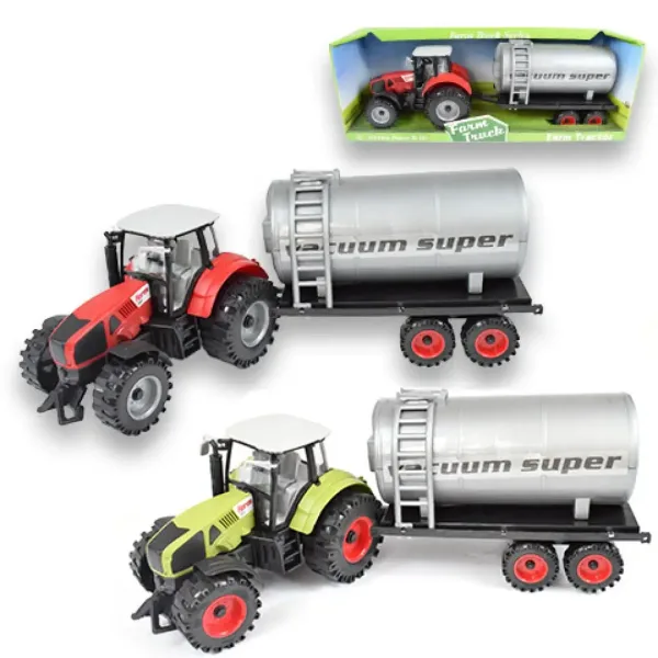 Farm Truck Series: Tractor cu rezervor de apă roșu sau verde 46cm imaginea 8