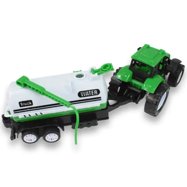 Farm Truck: Set tractor verde din două părți cu remorcă imaginea 6