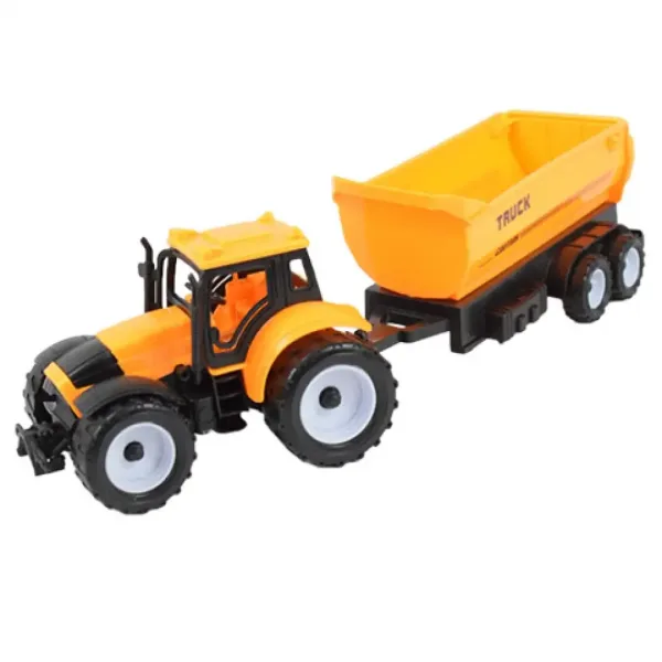 Farmer Truck: Set tractor fermier din trei părți cu remorcă 28cm imaginea 3