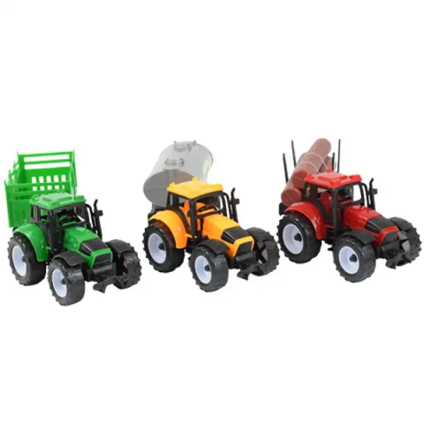 Farmer Truck: Tractoare agricole cu remorca, set de 3 bucăți 28cm imaginea 5