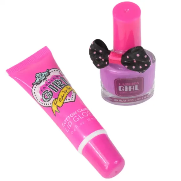 Fashion Girl: Set mare de machiaj cu cretă de păr, luciu de buze și accesorii imaginea 3