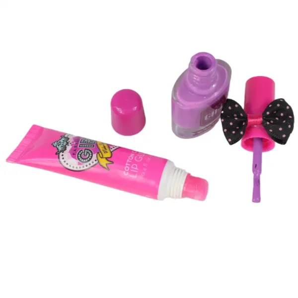 Fashion Girl: Set mare de machiaj cu cretă de păr, luciu de buze și accesorii imaginea 4