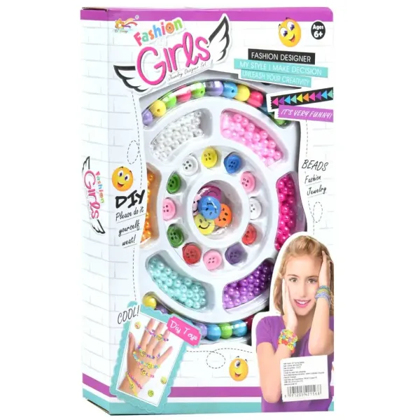 Fashion Girls: Set de creație de brățări cu emoji și accesorii cu peste 100+ de margele colorate imaginea 1