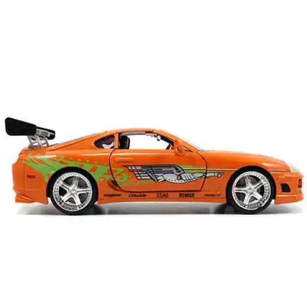 Fast & Furious: Brian figurină și Toyota Supra model auto 1/24 - Simba Toys imaginea 3
