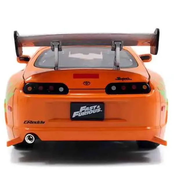 Fast & Furious: Brian figurină și Toyota Supra model auto 1/24 - Simba Toys imaginea 5