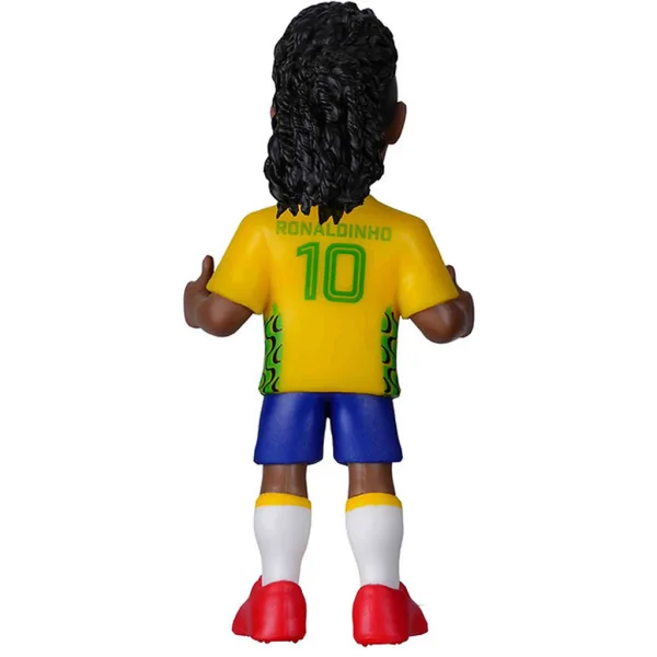 Figură de acțiune fotbalist, 12 cm - Legendele Cupei Mondiale Brazilia Ronaldinho în tricoul cu numărul 10 imaginea 2