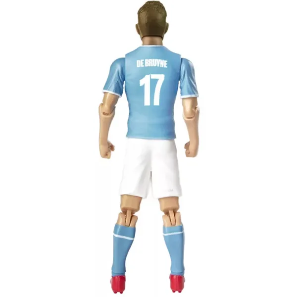 Figură de acțiune fotbalist, 20 cm - Manchester City, De Bruyne în tricoul cu numărul 17 imaginea 2