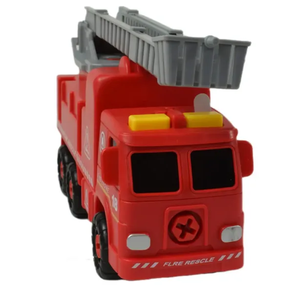 Fire Engine: Macara de pompieri demontabila cu scule si sunet 20cm imaginea 2