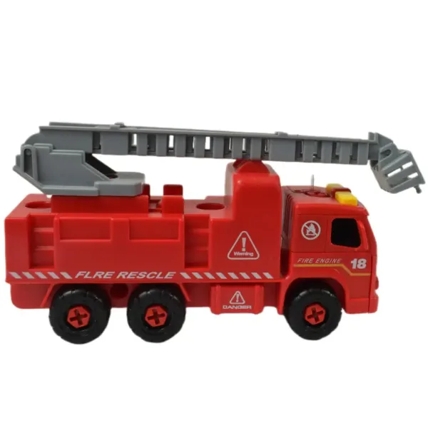 Fire Engine: Macara de pompieri demontabila cu scule si sunet 20cm imaginea 4
