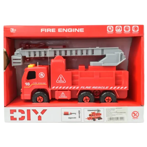 Fire Engine: Macara de pompieri demontabila cu scule si sunet 20cm imaginea 8