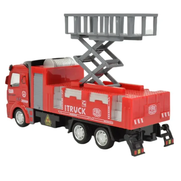 Fire Rescue: mașină de pompieri cu coș de ridicare 19cm imaginea 2
