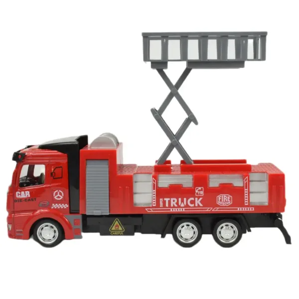 Fire Rescue: mașină de pompieri cu coș de ridicare 19cm imaginea 4