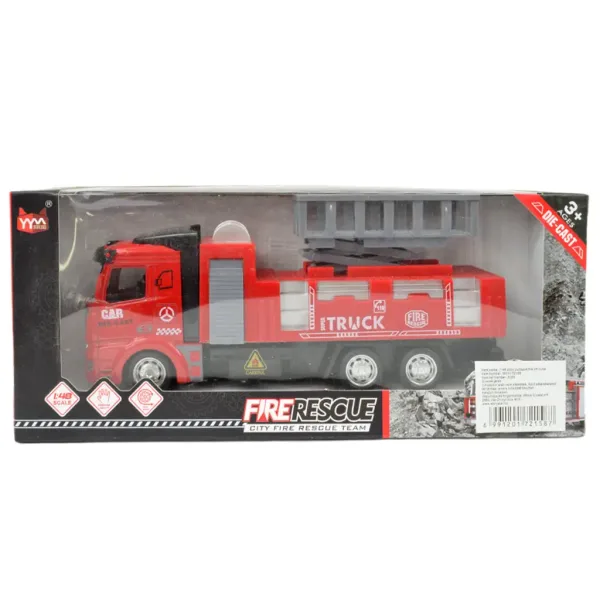 Fire Rescue: mașină de pompieri cu coș de ridicare 19cm imaginea 5