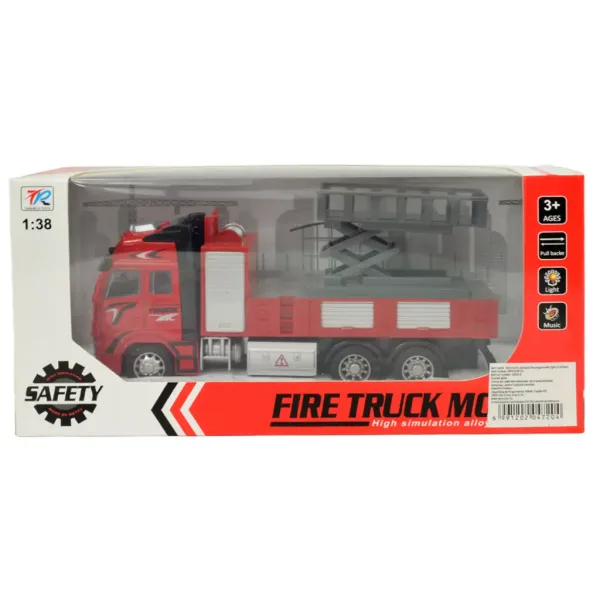 Fire Truck: masina de pompieri cu cos de ridicare cu lumina si sunet 20 cm imaginea 5