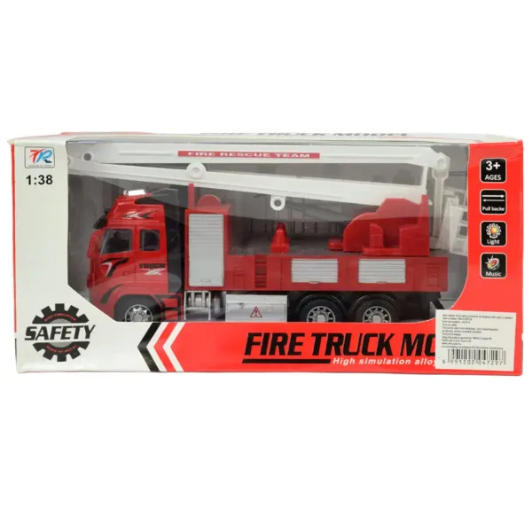 Fire Truck: mașină de pompieri cu lumina si sunet 20cm imaginea 6