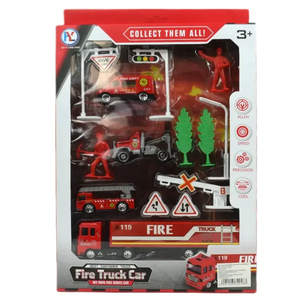 Fire Truck: Set de jucării camion de pompieri cu accesorii ​ imaginea 9