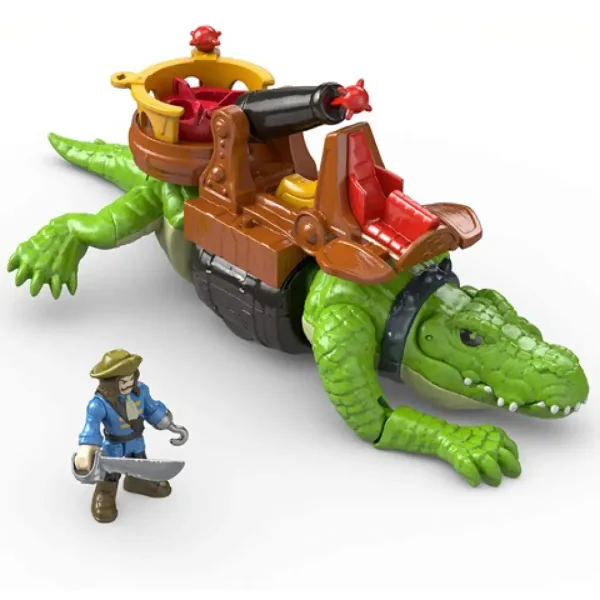Fisher-Price: Imaginext crocodil și căpitanul Hook set de joacă - Mattel imaginea 2