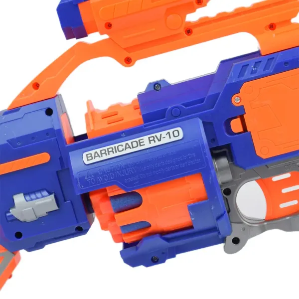 Flames Storm: Armă electric gigant cu lumină, magazie rotativă și cartușe 73cm imaginea 2