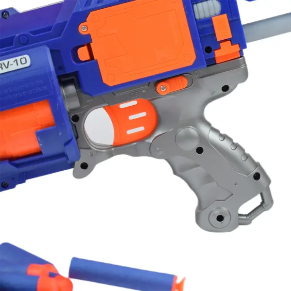 Flames Storm: Armă electric gigant cu lumină, magazie rotativă și cartușe 73cm imaginea 4