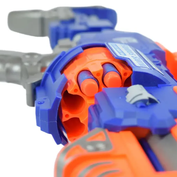 Flames Storm: Armă electric gigant cu lumină, magazie rotativă și cartușe 73cm imaginea 7