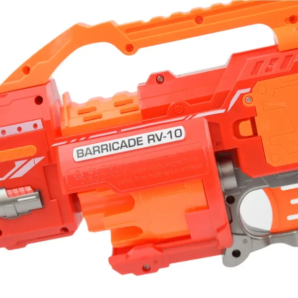 Flames Storm: Pistol electric cu burete gigant roșu cu lumină, magazie rotativă și cartuș 73cm imaginea 3