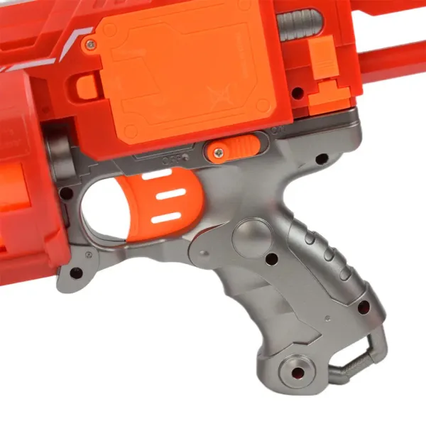Flames Storm: Pistol electric cu burete gigant roșu cu lumină, magazie rotativă și cartuș 73cm imaginea 4