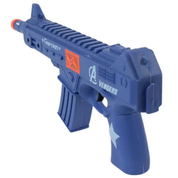 Flint Gun: Mitralieră militară albastră cu funcție de tragere 30cm imaginea 2