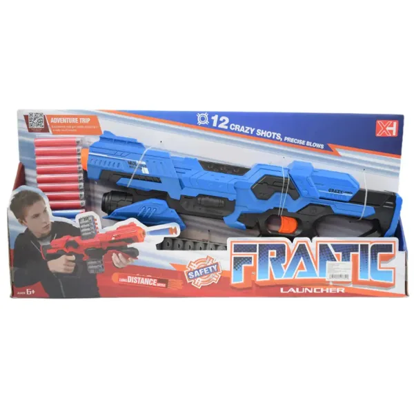 Frantic Launcher: Armă cu gloanțe de burete cu o distanță de tragere de 10 metri și cartușe de 49 cm imaginea 6