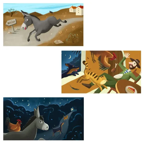 Frații Grimm: Diafilm cu muzicienii din Bremen imaginea 2