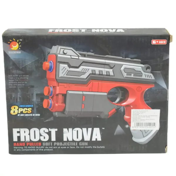 Frost Nova: Armă manuală cu gloanțe de burete cu o distanță de tragere de 16 metri dimensiune 22 cm imaginea 4