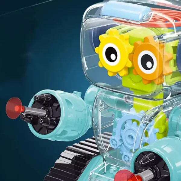 GearWheel robot de luptă iluminat cu lansator două variante imaginea 3