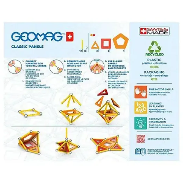 Geomag Green Line Classic Panels jucărie de construcție magnet 35 bucăți imaginea 2