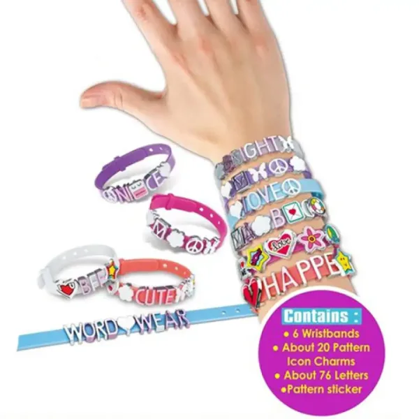 Girl's Creator set de făcut brățară cu mărgele litere imaginea 2