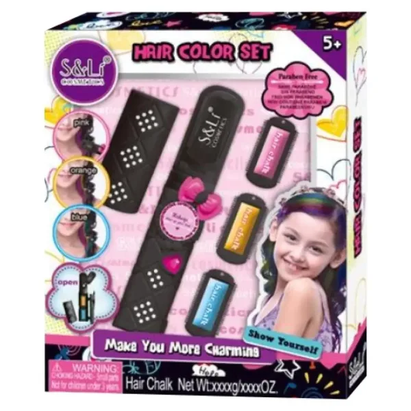 Hair Color set creativ cu accesorii imaginea 1
