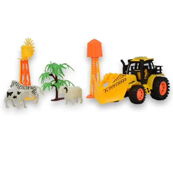 Happy Farm: Set fermă cu tractor, animale si accesorii imaginea 2