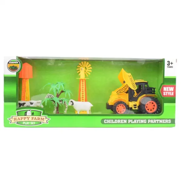 Happy Farm: Set fermă cu tractor, animale si accesorii imaginea 5