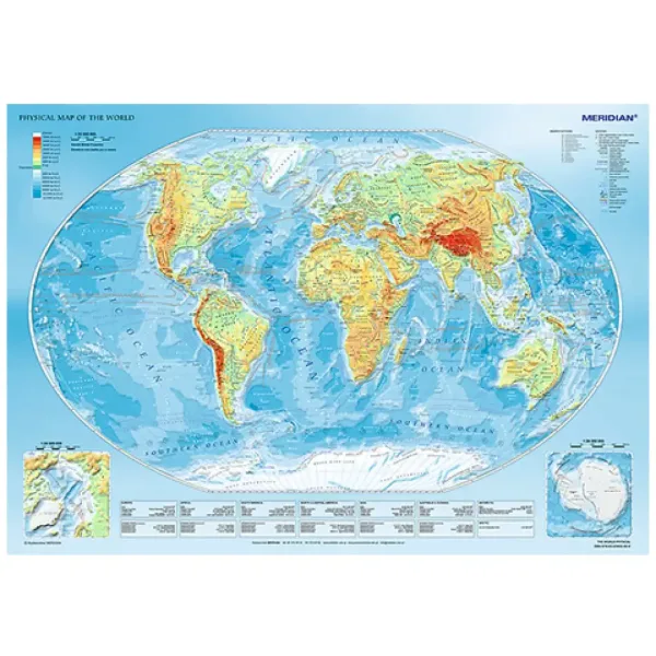 Harta fizică al pământului puzzle 1000 bucăţi - Trefl imaginea 2