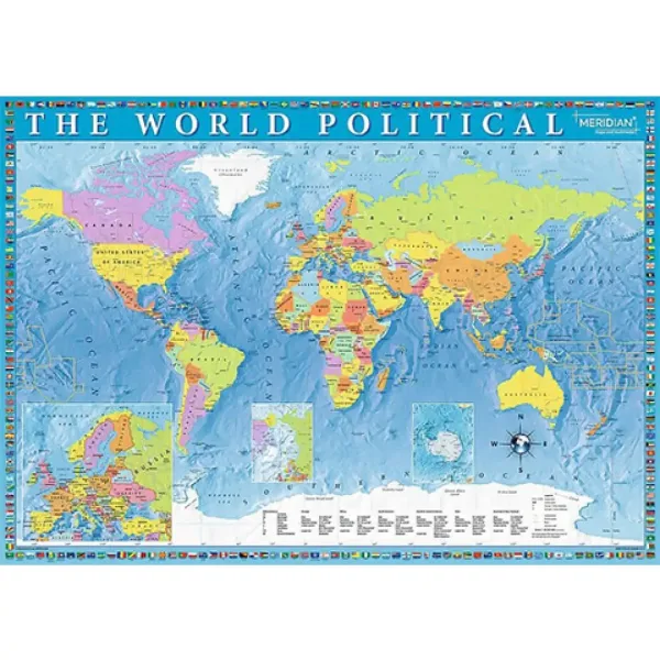 Harta Politică al Lumii puzzle 2000 bucăți - Trefl imaginea 2