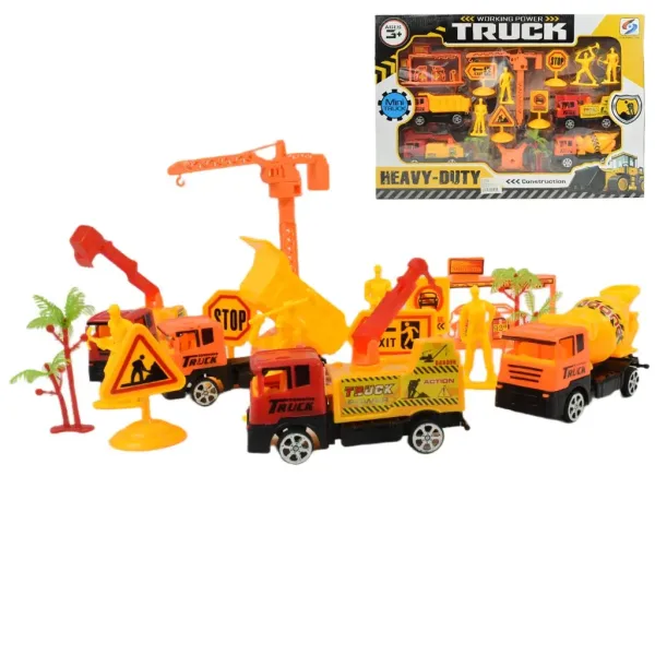 Heavy Duty: Set de jucării de construcție cu mașini și accesorii imaginea 15