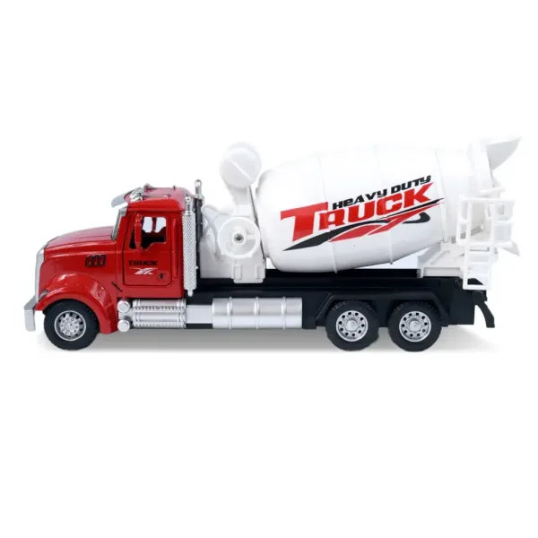 Heavy Duty Truck: Model de autobetonieră metalica cu usi care se deschid si tambur rotativ 1/36 imaginea 4