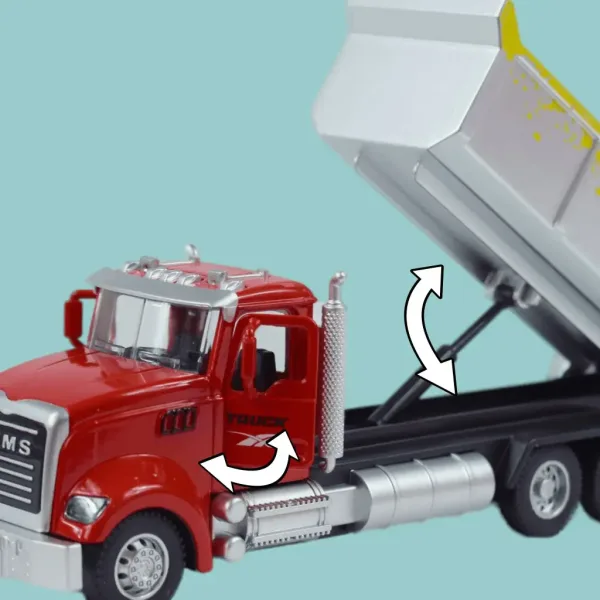 Heavy Duty Truck: Model de camion basculant metalic cu uși care se deschid 1/36 imaginea 6