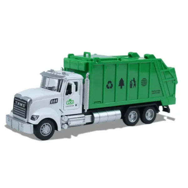 Heavy Duty Truck: Model de camion de colectare selectivă a deșeurilor cu uși care se deschid 1/36 imaginea 3