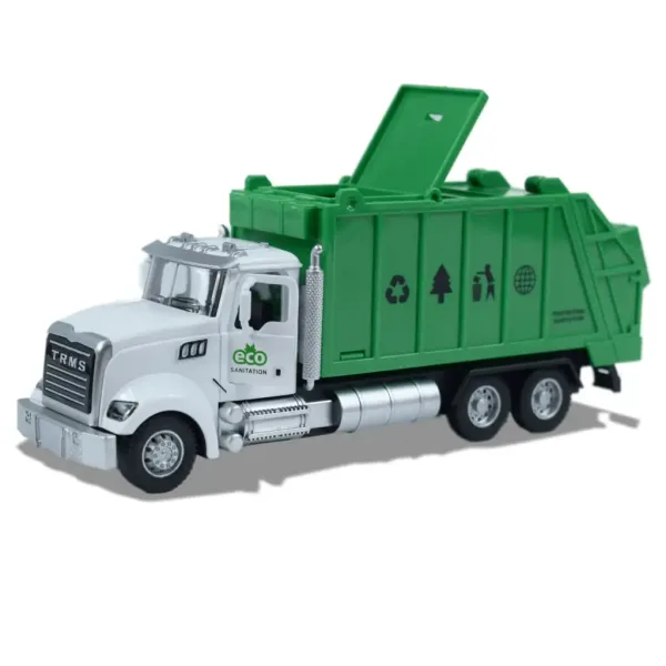 Heavy Duty Truck: Model de camion de colectare selectivă a deșeurilor cu uși care se deschid 1/36 imaginea 4