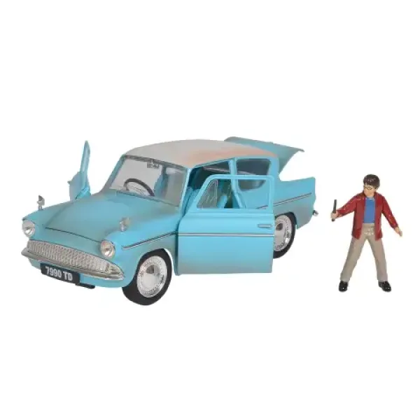 Hollywood Rides - Harry Potter: 1959 Ford Anglia model de mașină din metal 1/24 - Simba Toys imaginea 2